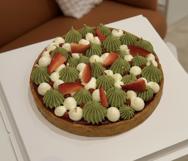 Pistachio Strawberry Tart