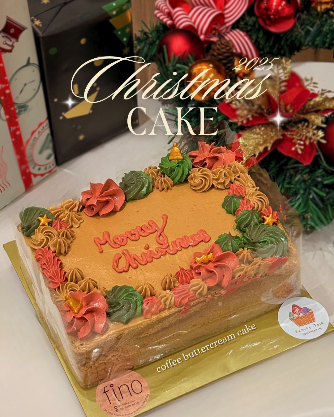 Christmas Coffee Buttercream Cake