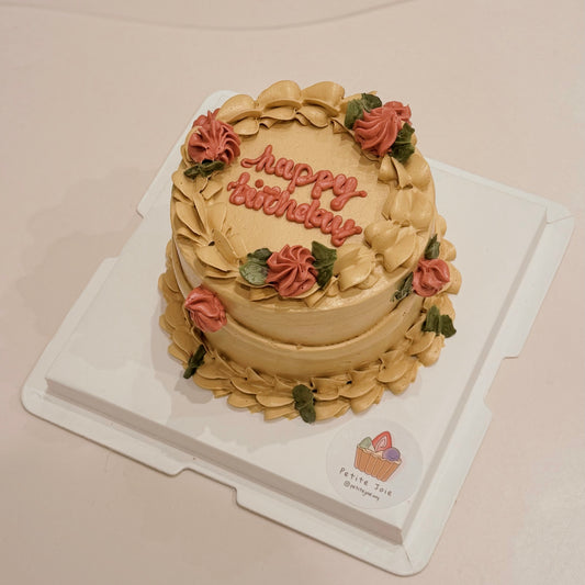 Coffee Buttercream Cake (Round) 古早味咖啡奶油蛋糕（圆形）